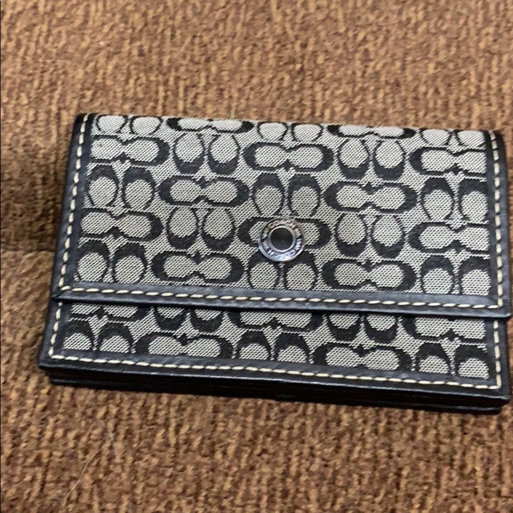 NWT Coach black small wallet